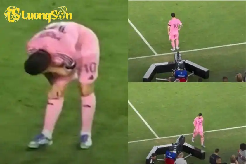 Hình ảnh Messi ôm đầu gối khiến các CĐV lo lắng Hình ảnh Messi ôm đầu gối khiến các CĐV lo lắng
