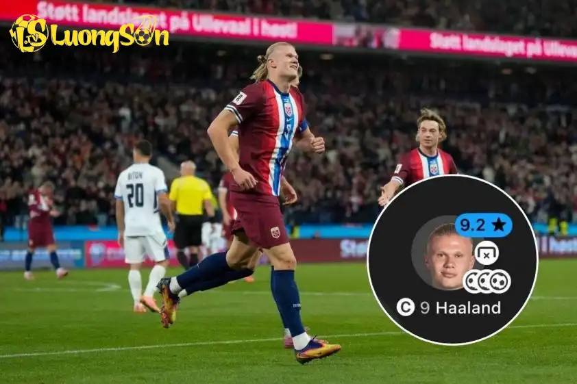 Haaland và màn trình diễn thăng hoa trong màu áo Na Uy. (Ảnh: DxBruyneSZN) Haaland và màn trình diễn thăng hoa trong màu áo Na Uy.