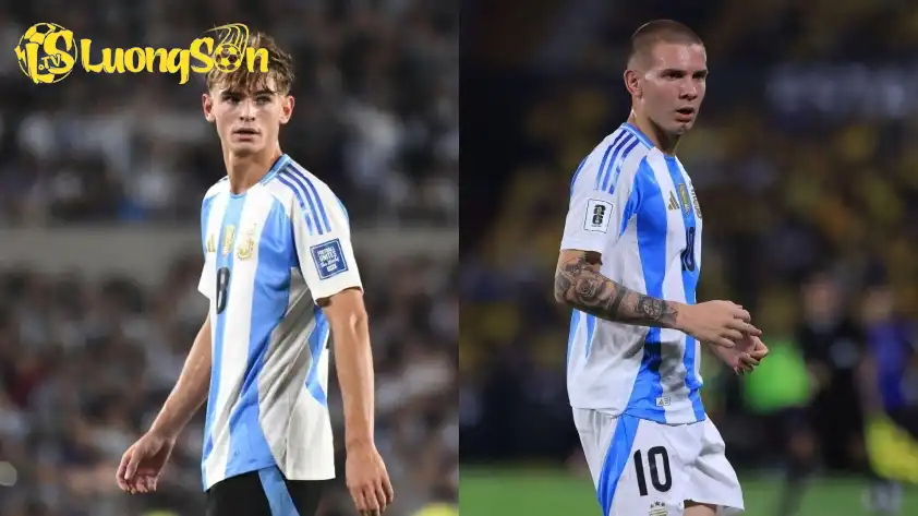 HLV Scaloni khẳng định Nico Paz (trái) và Mastantuono (phải) là hai nhân tố quan trọng của ĐT Argentina trong tương lai HLV Scaloni khẳng định Nico Paz (trái) và Mastantuono (phải) là hai nhân tố quan trọng của ĐT Argentina trong tương lai