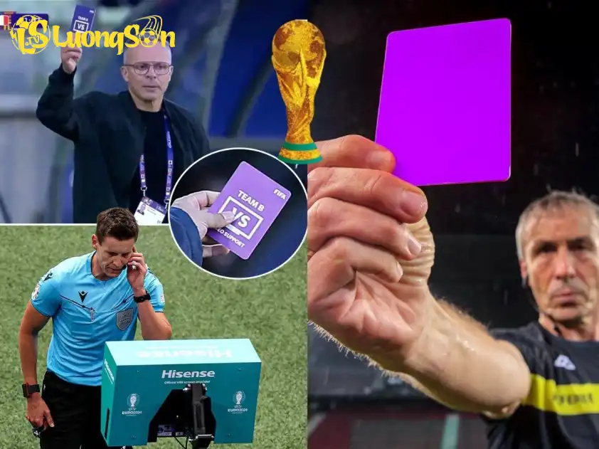 Thẻ tím được sử dụng tại U20 World Cup (Ảnh: X ESPN). Thẻ tím được sử dụng tại U20 World Cup