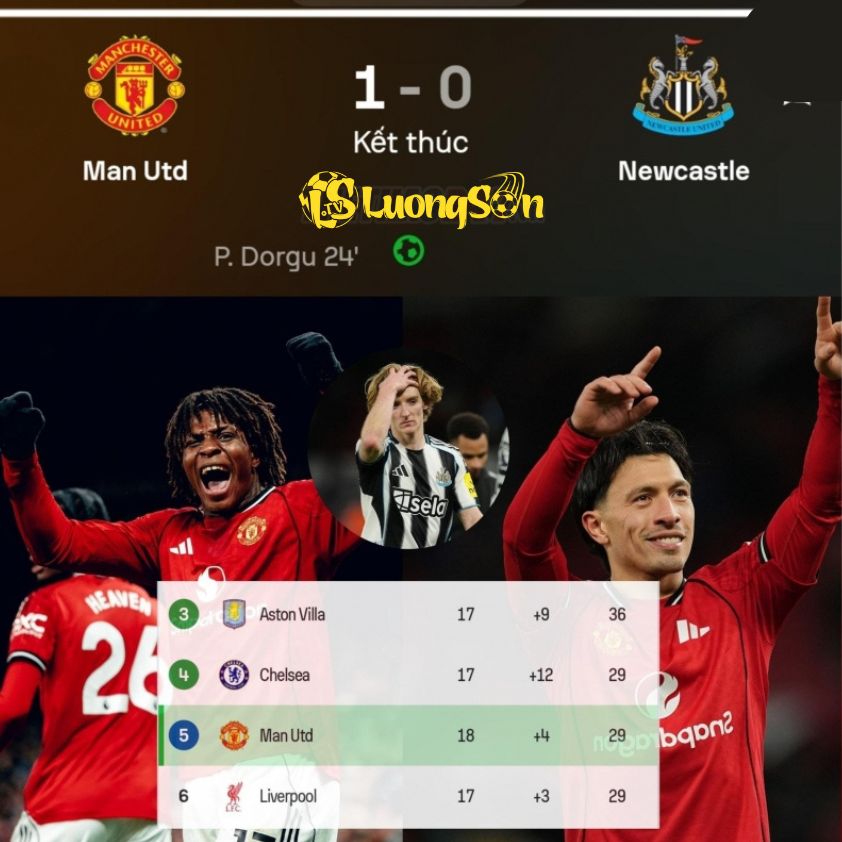 Man United có được chiến thắng quan trọng trước Newcastle.